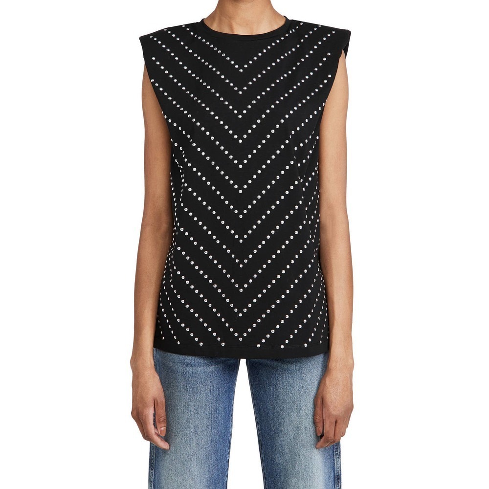 MUNTHE Singa Tee in Black Size EU 40
